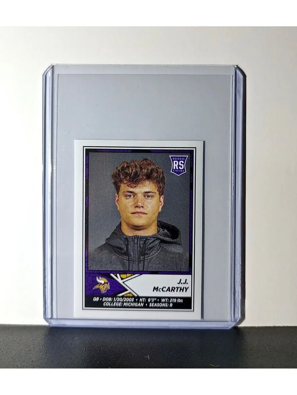 J.J. McCarthy Rookie 2024 Panini NFL Sticker #416 Minnesota Vikings